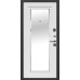 Входная дверь Феррони Гарда 7,5 см Серебро Зеркало фацет Белый ясень
