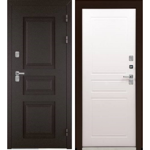 Входная дверь Промет Винтер ЛЮКС 8019 Муар - Белый грунт с терморазрывом